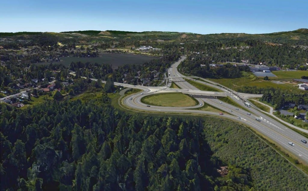 Option 2: Partial Cloverleaf With Trans-Canada Highway Under McKenzie/Admirals