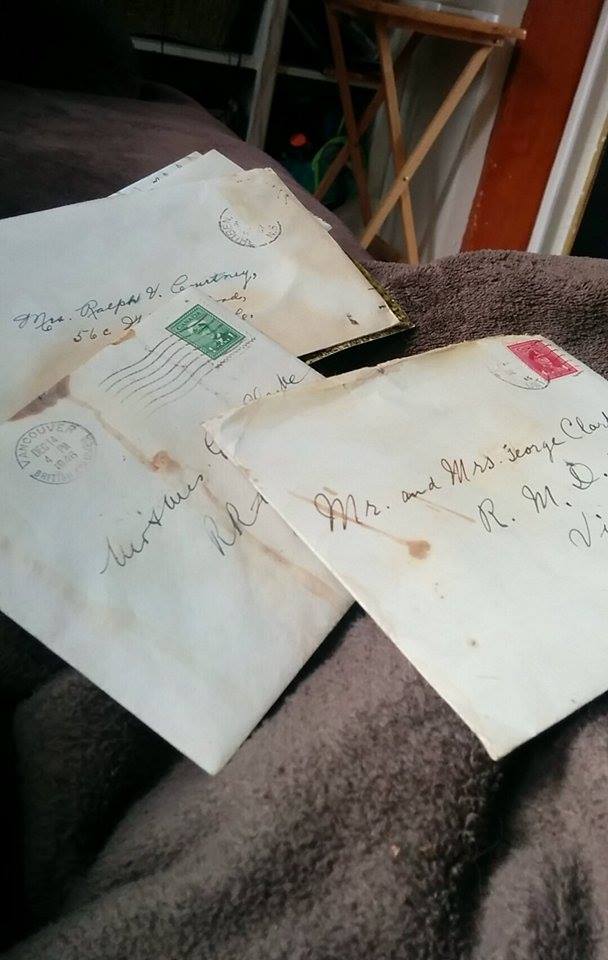 Hand-written letters that speak of the WWII ending. Photo by Kimmy Kijek