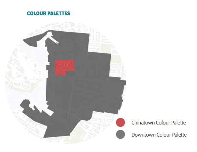 downtown Victoria colour map