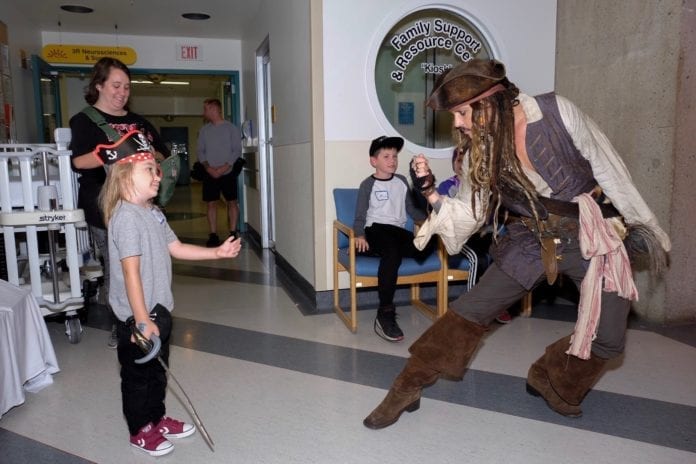 Johnny Depp Sword Fight BC Children's Hospital
