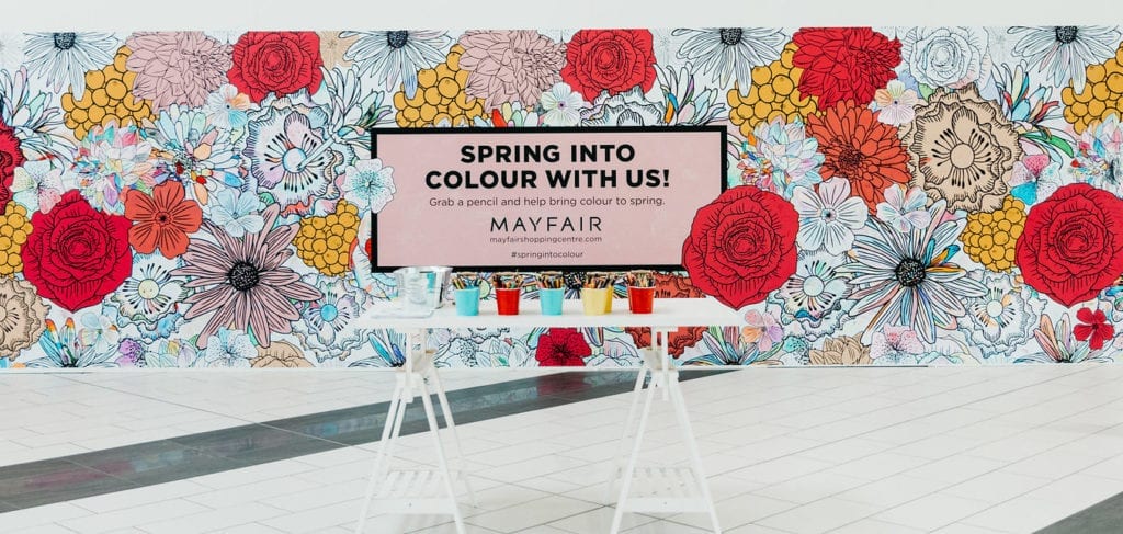 Mayfair Shopping Centre Colouring Wall