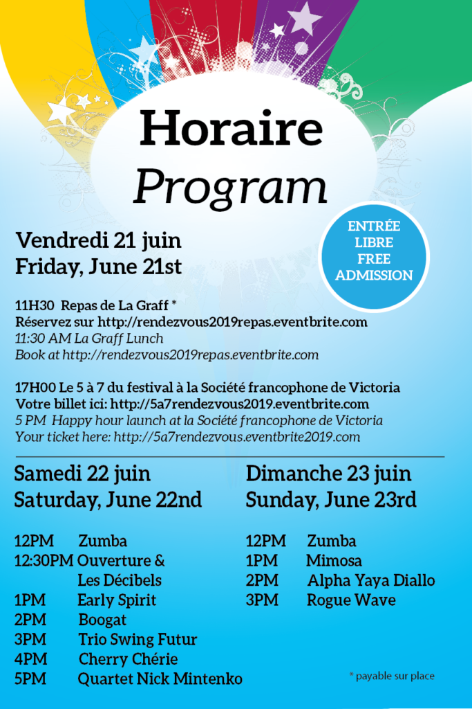 The annual Francophone Festival will be returning to Victoria in June