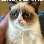 mainstream news grumpy cat meme