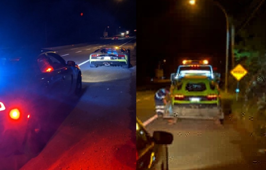 Lamborghini impounded after driver is caught going 65 over speed limit ...