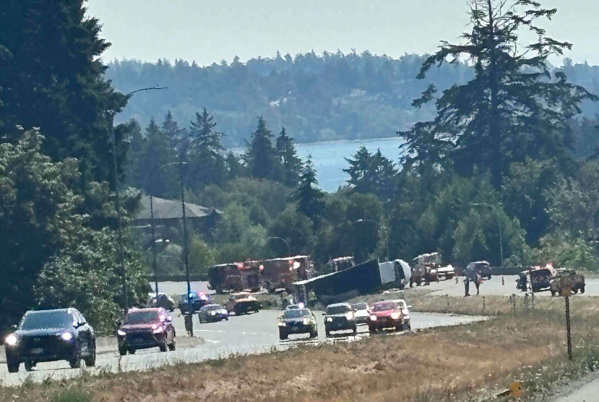Multi-vehicle crash closes southbound lanes of Trans Canada Highway ...